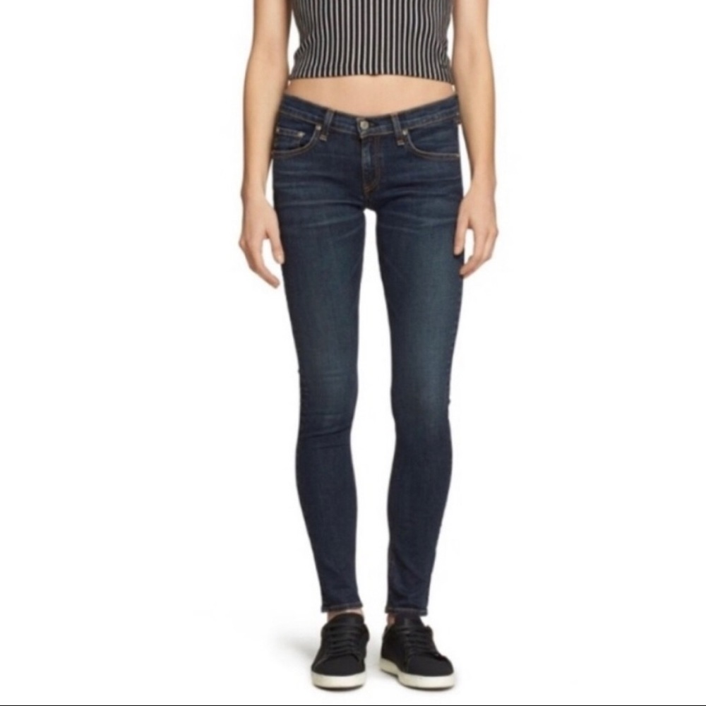 Rag & bone dark wash dover skinny jeans size 28